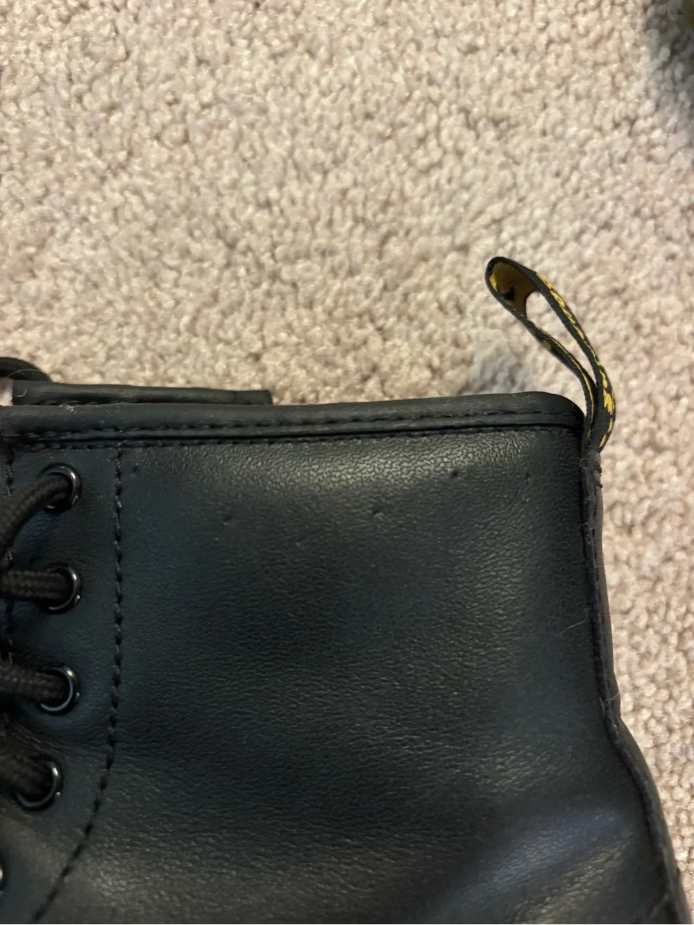 Dr. Martens Junior 1460 Softy T leather lace-up combat boots bin black